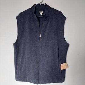 Tilley Men's XL full-zip Sweater Vest comfortable sweater-knit Wool Blend